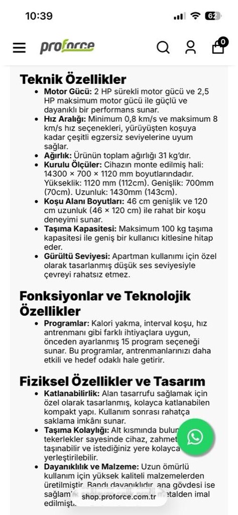 proforce m6 plus koşu bandı - 4