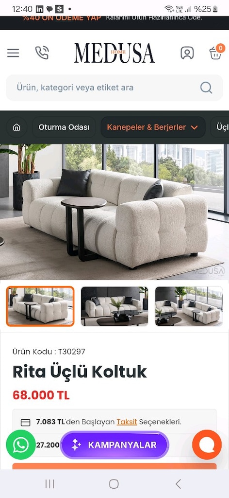 4'lü koltuk ve 1 berjer - 7