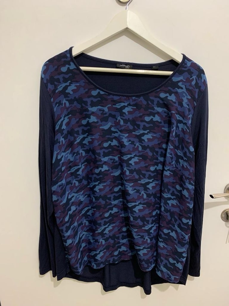 Tchibo Women 48-50 Kamuflaj Desenli Bluz
