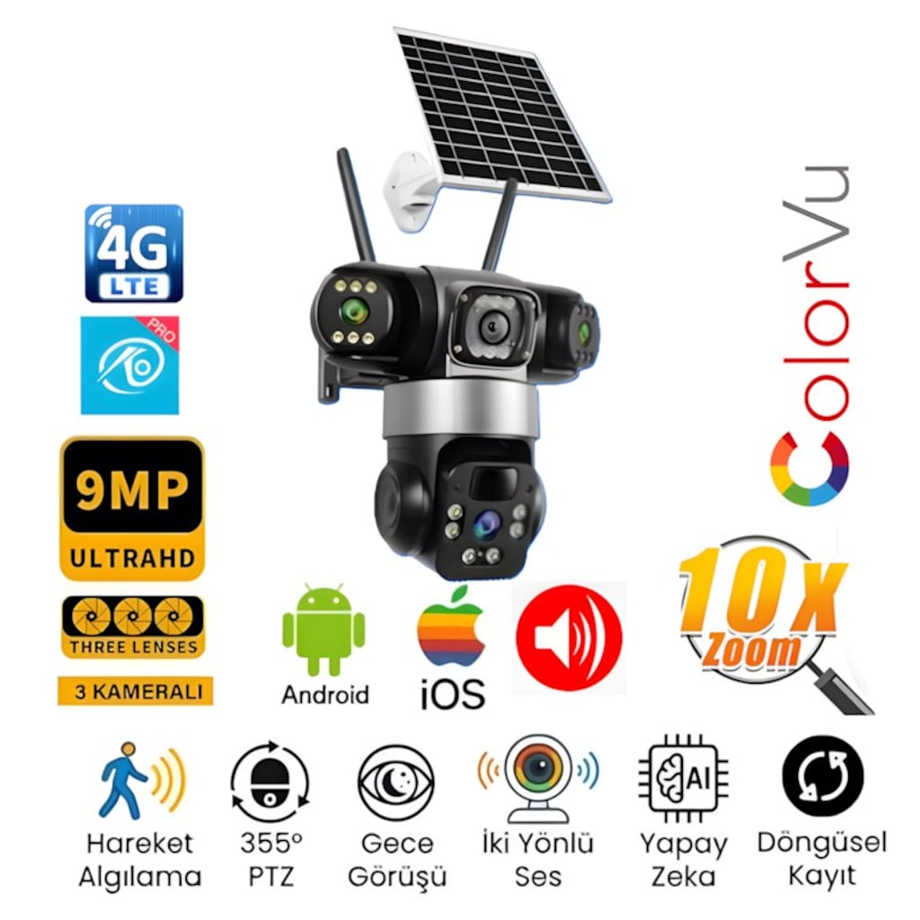 O-KAM OK-302 3 Lens 4G AOV PTZ Kamera - 2