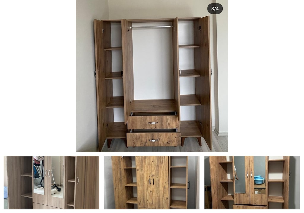4 kapaklı elbise dolabı udszlfdxhx - 4