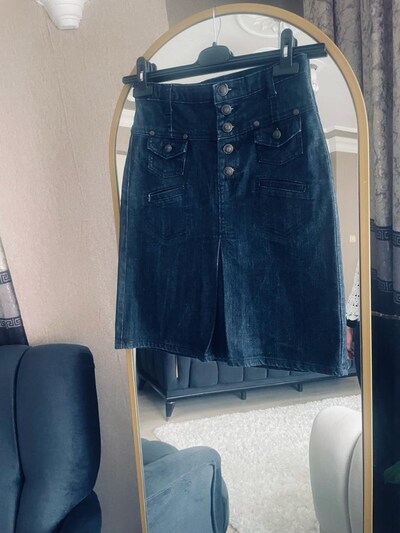 çok şık Mango jean etek