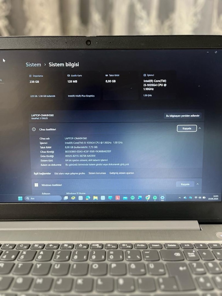 lenovo ıdeapad 3 ( intel İ5) - 17