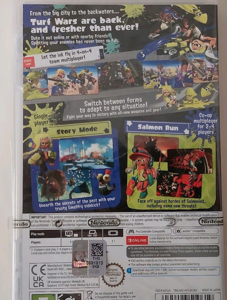 Lütfen açıklamayı okuyun Nintendo Switch Splatoon 3 Konsol oyun - 3