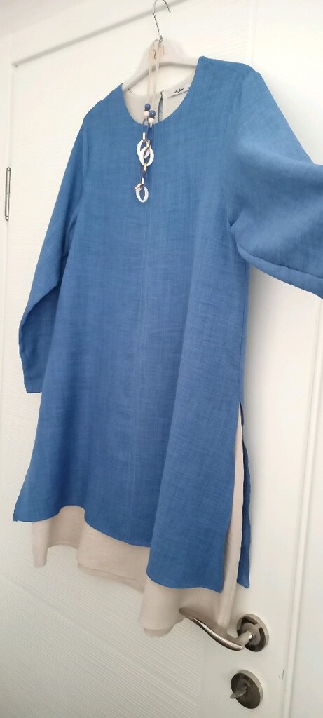 Mavi Krem Tunik - 2