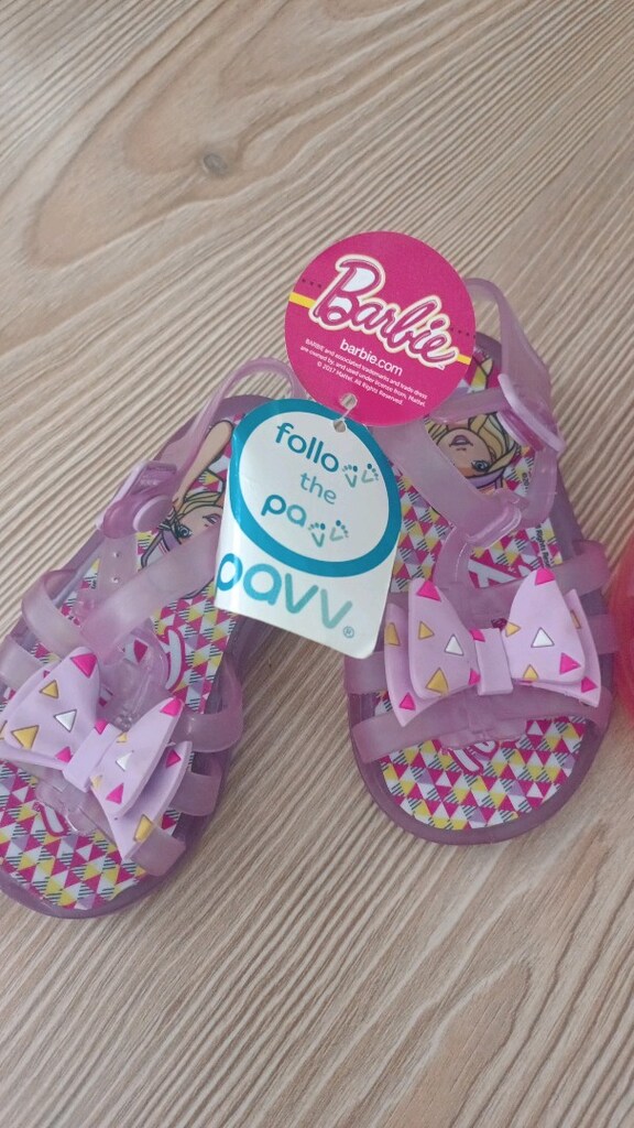 Pavv Barbie lisanslı 25/26 numara şeffaf sandalet ayakkabı, SIFIR