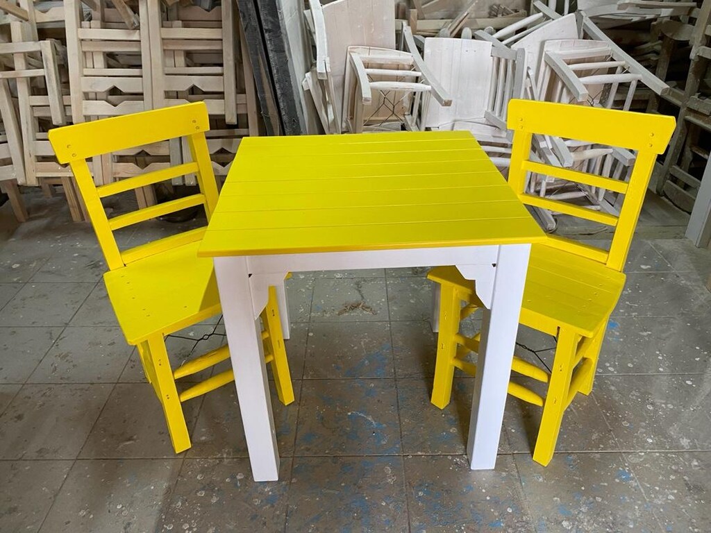 telli sandalye ahşap sandalye sarı sandalye masa imalat - 8