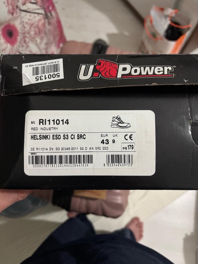 Sıfır Kutulu U-Power Helsinki S3 CI SRC ESD İş Botu - 43 Numara - 7