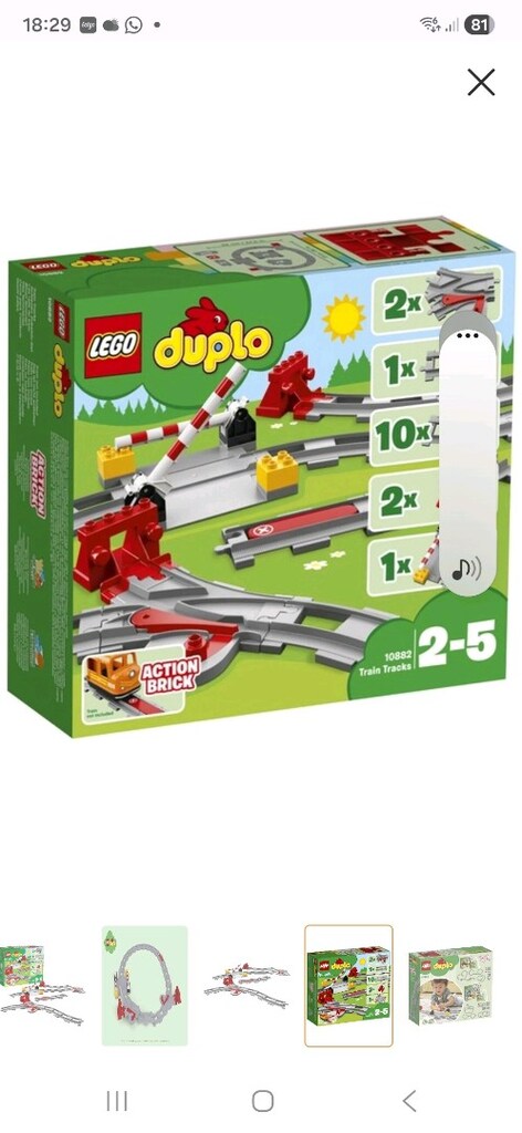 Lego duplo "10882" tren rayları (23 parça) - 2