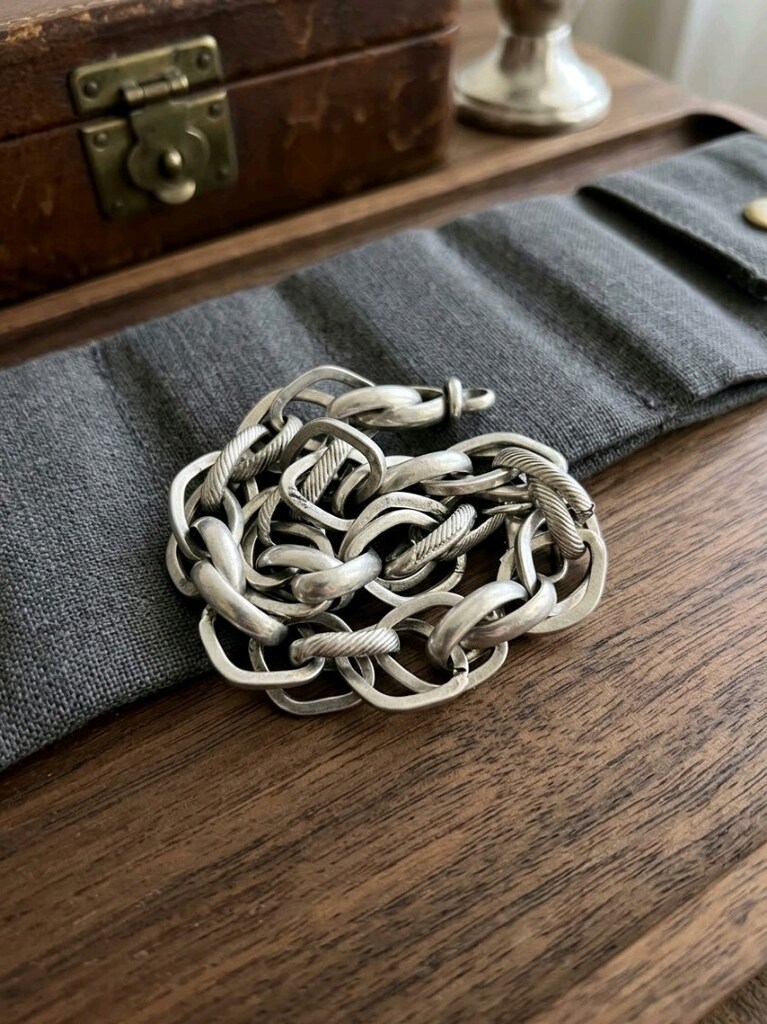 •Şık ve Gösterişli 925 Ayar İtalyan Gümüş Bileklik (11 Gram) - 3