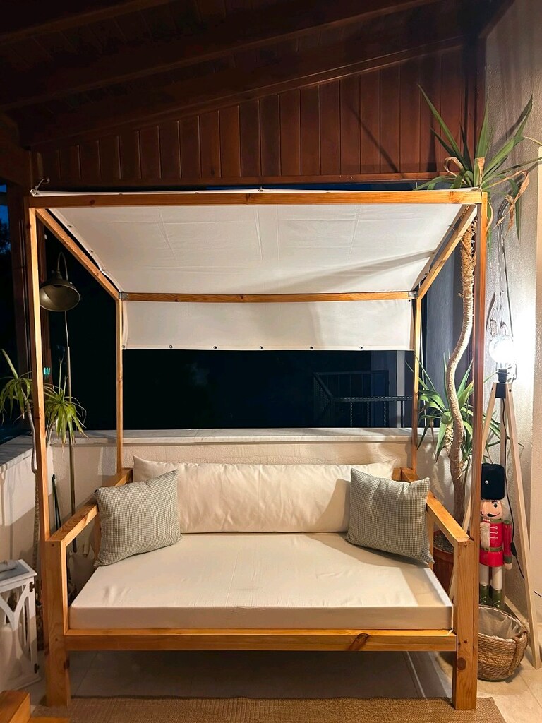 Gölgelikli Bahçe Yatağı-Gölgelikli Daybed-Gölgelikli Bahçe Koltuğu - 6
