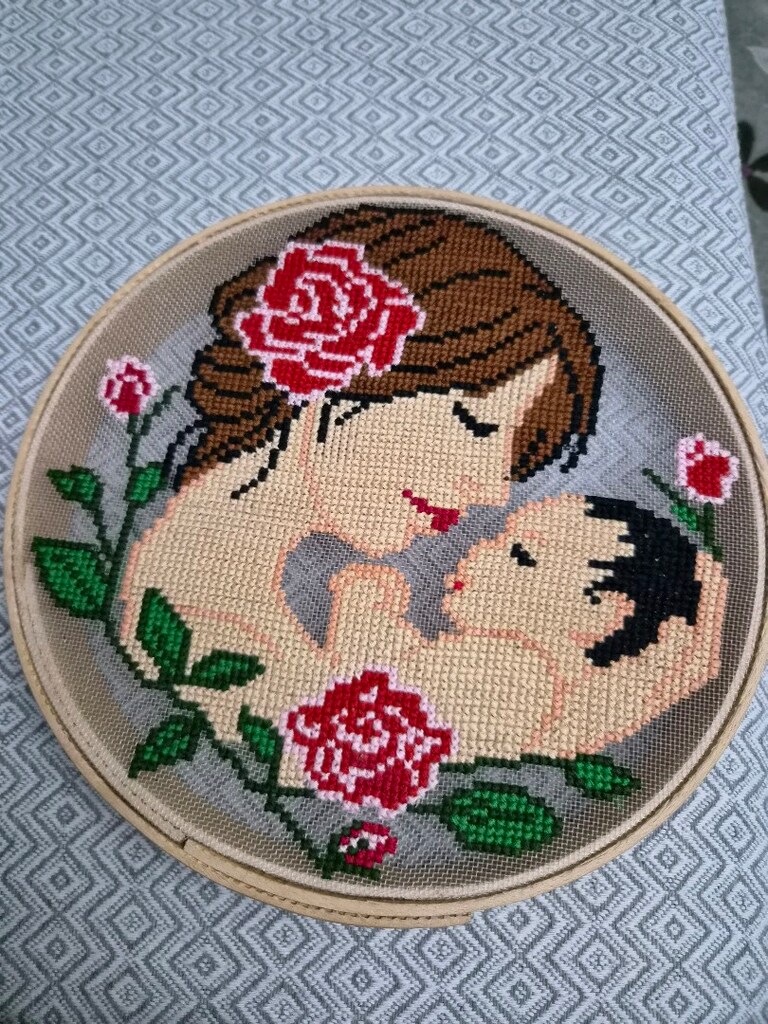 30 cm Ahşap elek Etamin işleme - 2