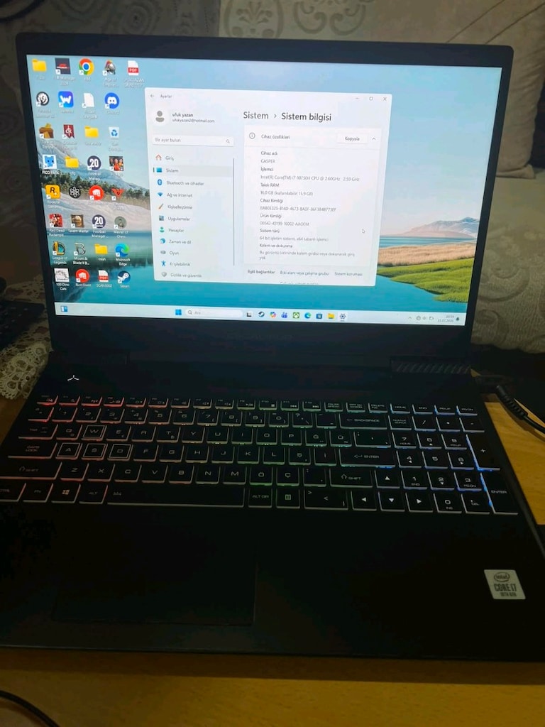 casper i7 10. nesil oyun laptop - 2