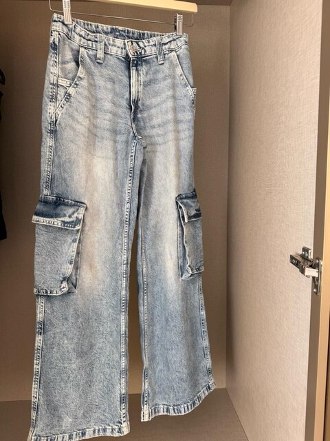 Bol Kesim Jean Kargo Pantalon