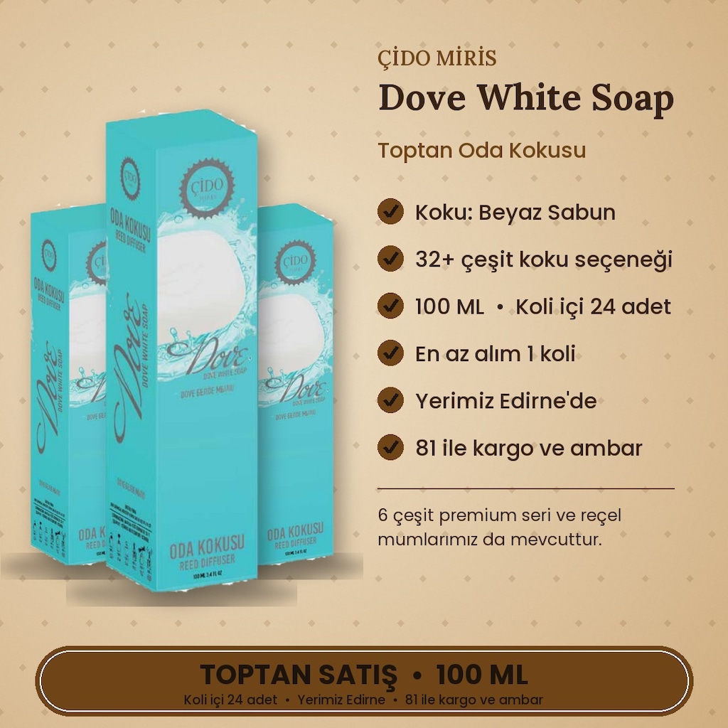 ÇİDO MİRİS BEYAZ SABUN ODA KOKUSU 100ML - TOPTAN - 2