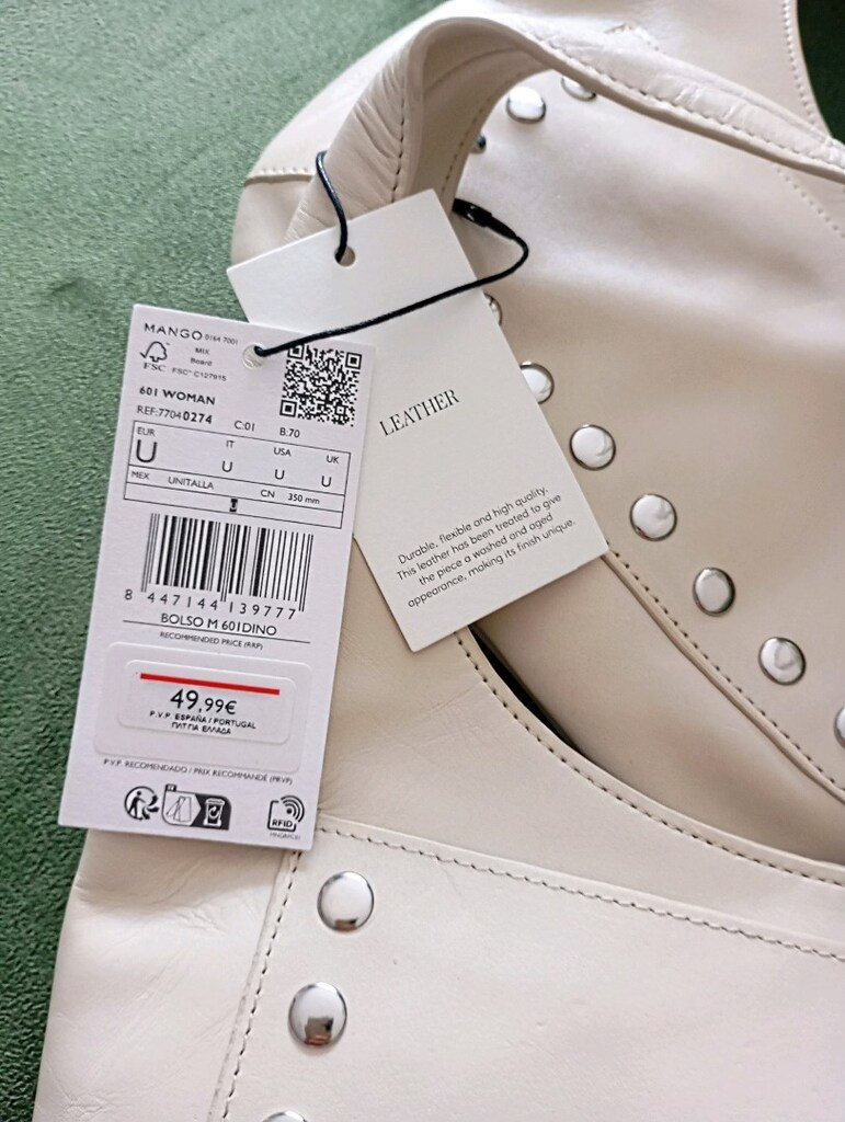 #Mango Gerçek Deri Zımbalı Çanta - 9