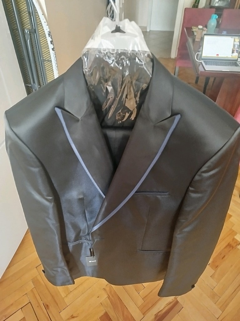 Dufy Etiketli Lacivert Smokin Takım Elbise Slim Fit 54 Beden