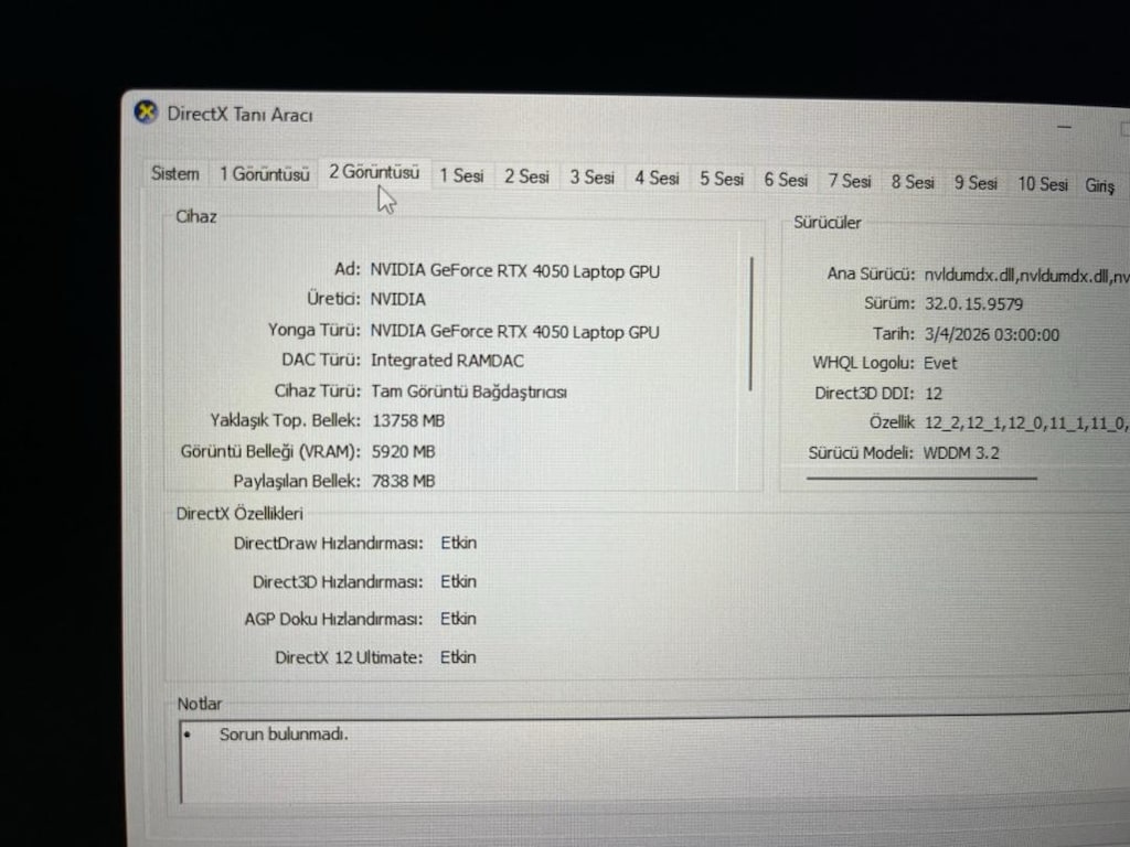 Acer Nitro V15 - Ryzen 7 7735HS-RTX 4050 16GB RAM 1TB SSD 144Hz - 5