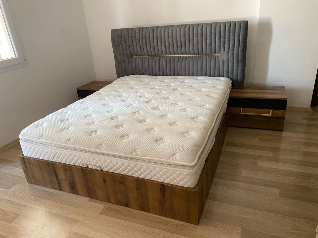 160x200 ÇİFT KİŞİLİK BAZA, BAŞLIK VE 2 ADET KOMİDİN - 2