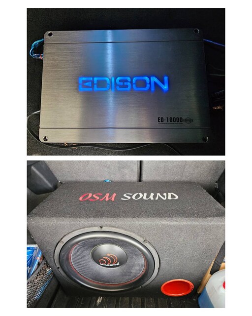 Massive 38cm woofer + edison ed1000d Mono amfi