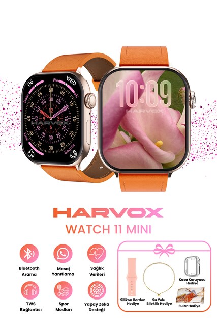 Harvox Watch 11 Mini Akıllı Saat / Fular,Bileklik,Kasa Koruyucu