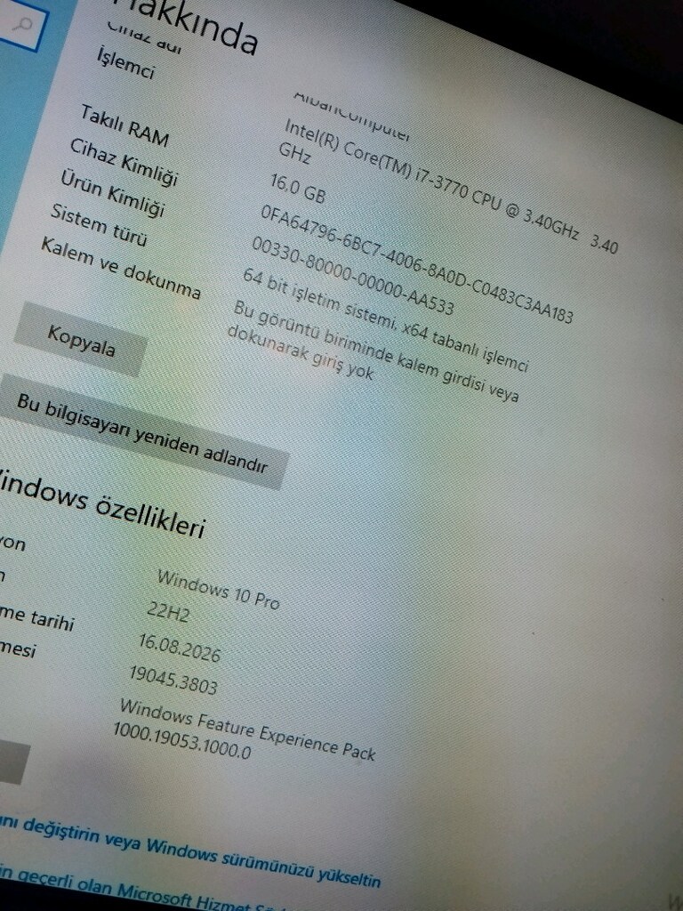 i7 kasa x15B 16 GB 3gb 250gb SSD 500gb windows10pro valo LoL pupg ve - 5