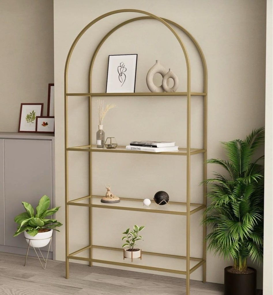 Acil satılık gold renk kitaplık /dekoratif raflar 3 adet - 3
