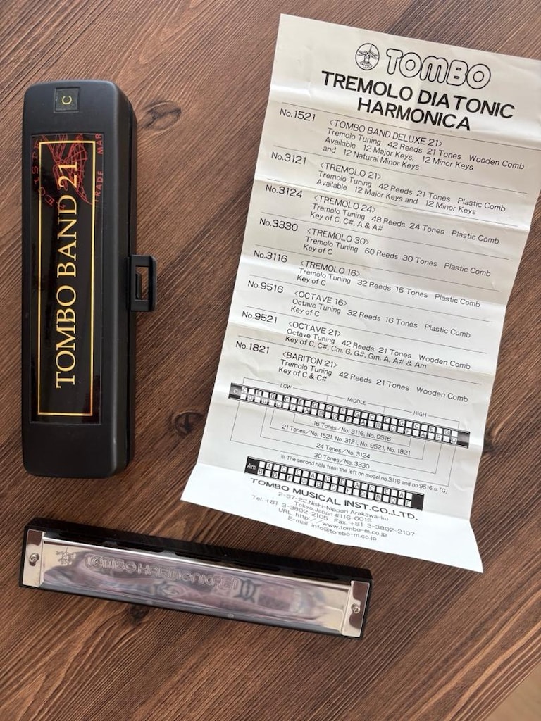 Vintage TOMBO Harmonica 21 – C Ton – Japon Malı – Orijinal Kutulu - 2