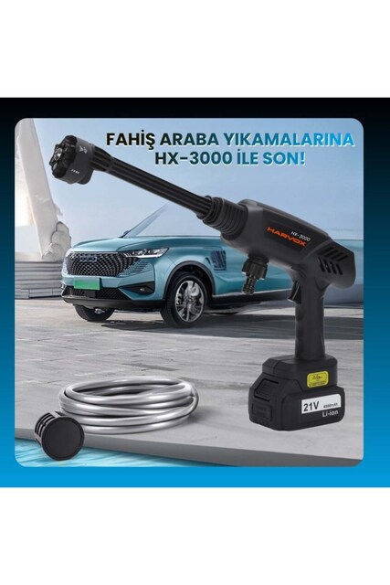 Araç Yıkama Makinesi 260PSI 18.500RPM 4000mAh Çift Batarya