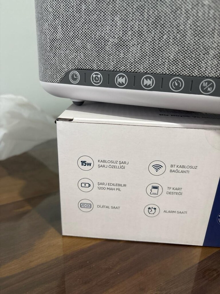 sıfır ürün….radyo+kablosuz şarj+Alarm saati - 2