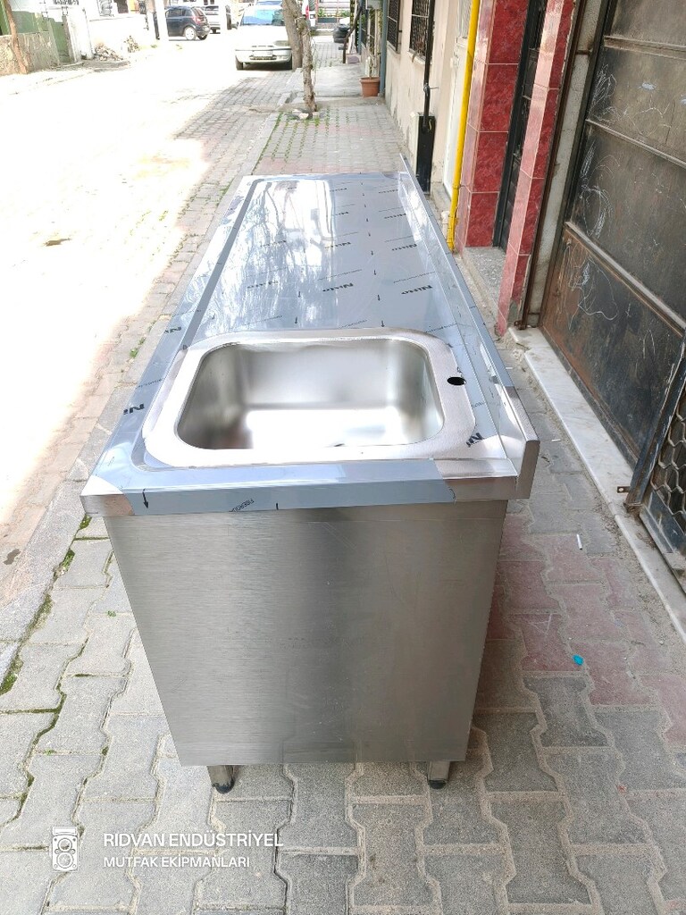 krom evye paslanmaz bulaşık yıkama lavabosu hazır mutfak eviye tezgah - 11