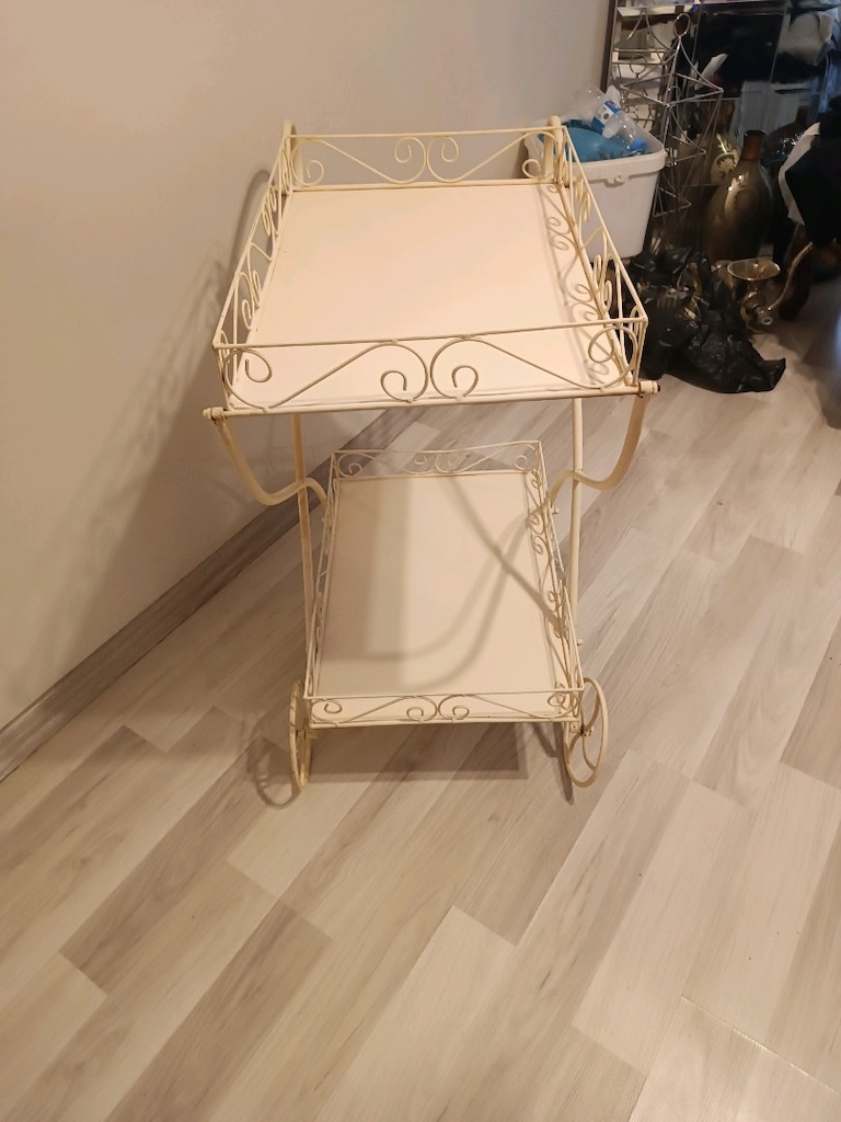 Vintage Servis Sehpası Sehpa Çiçeklik - 2