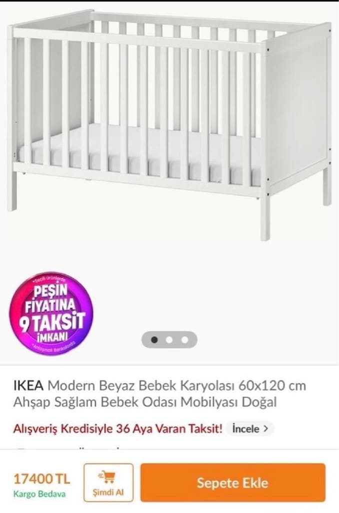 İkea bebek karyola ve yatak - 2