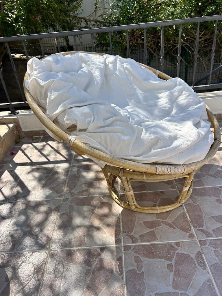 bambu rattan yuvarlak boho mudo chakra stili bahçe koltuk berjer - 19