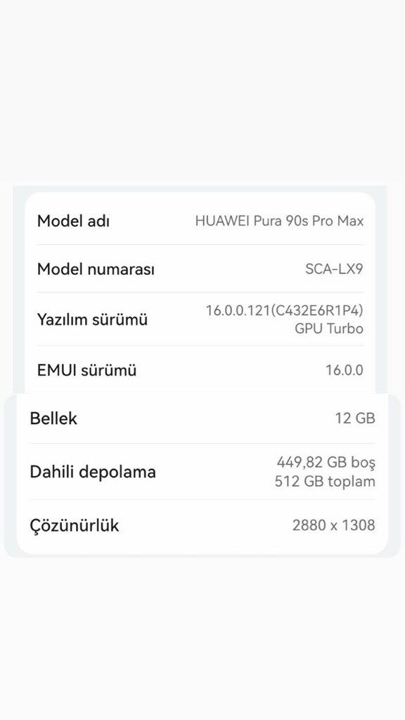 HUAWEI Pura 90s Pro Max + Sıfır Ayarında + Kutulu + Pil %100 - 11