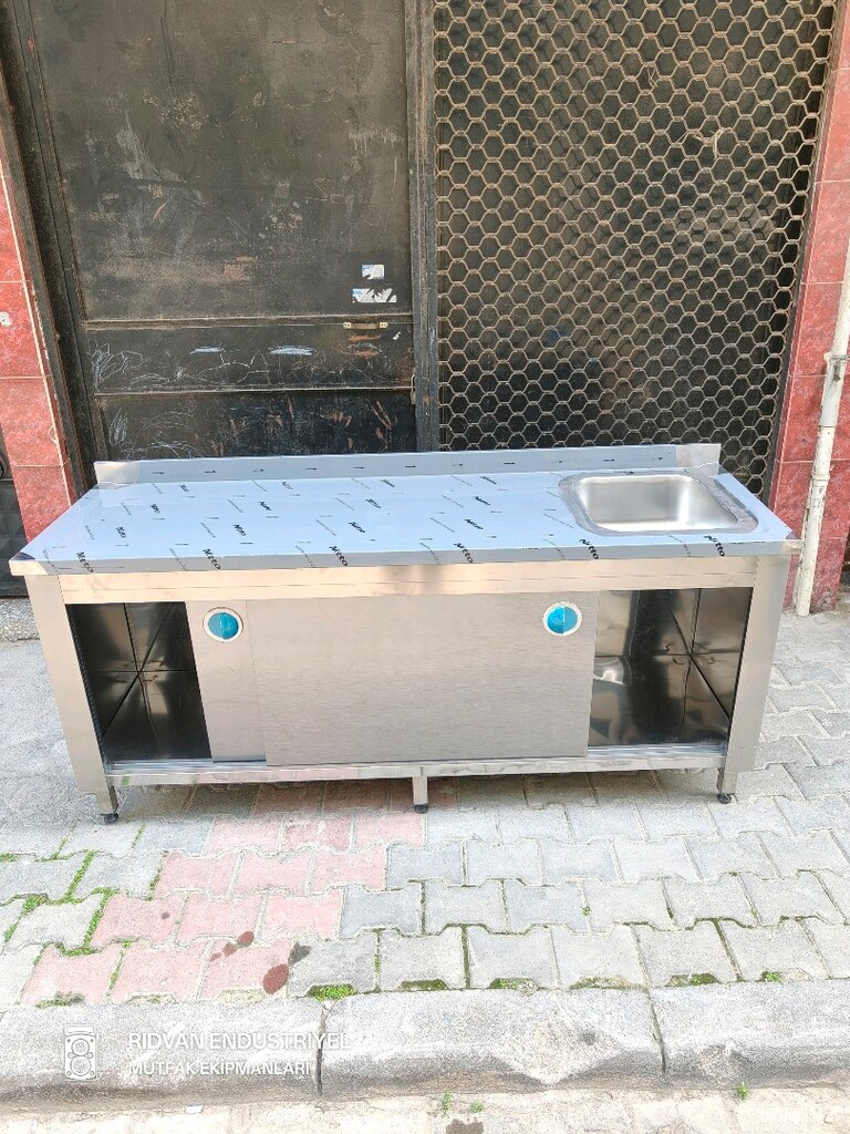 krom evye paslanmaz bulaşık yıkama lavabosu hazır mutfak eviye tezgah - 9