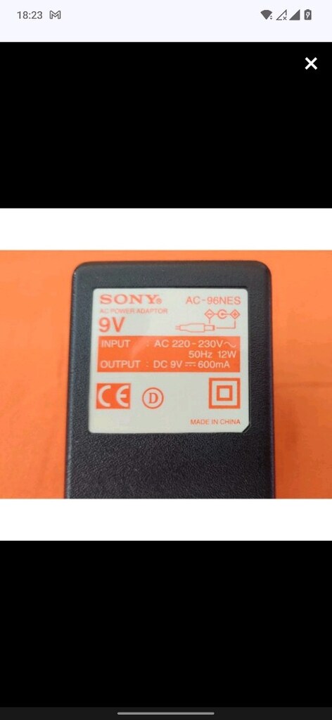 Sony AC-96NES 9V Dc 600mA 14 AC Adaptör. Sıfır ayarında. - 3