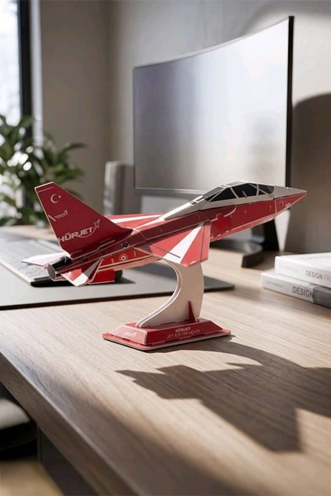 TUSAŞ Kaan Gökbey Hürjet ve Hürkuş 4'ü 1 arada 3D PUZZLE - 9