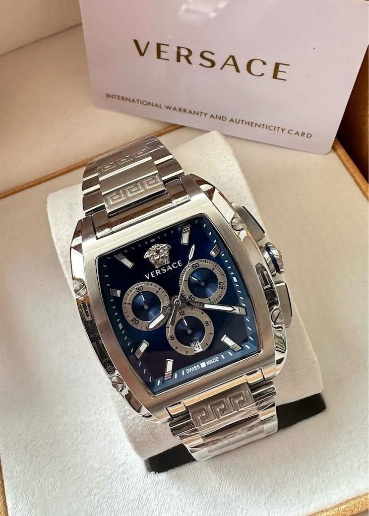 ORJİNAL VERSACE KARE SWİSS MADE ERKEK KOL SAATİ - 3