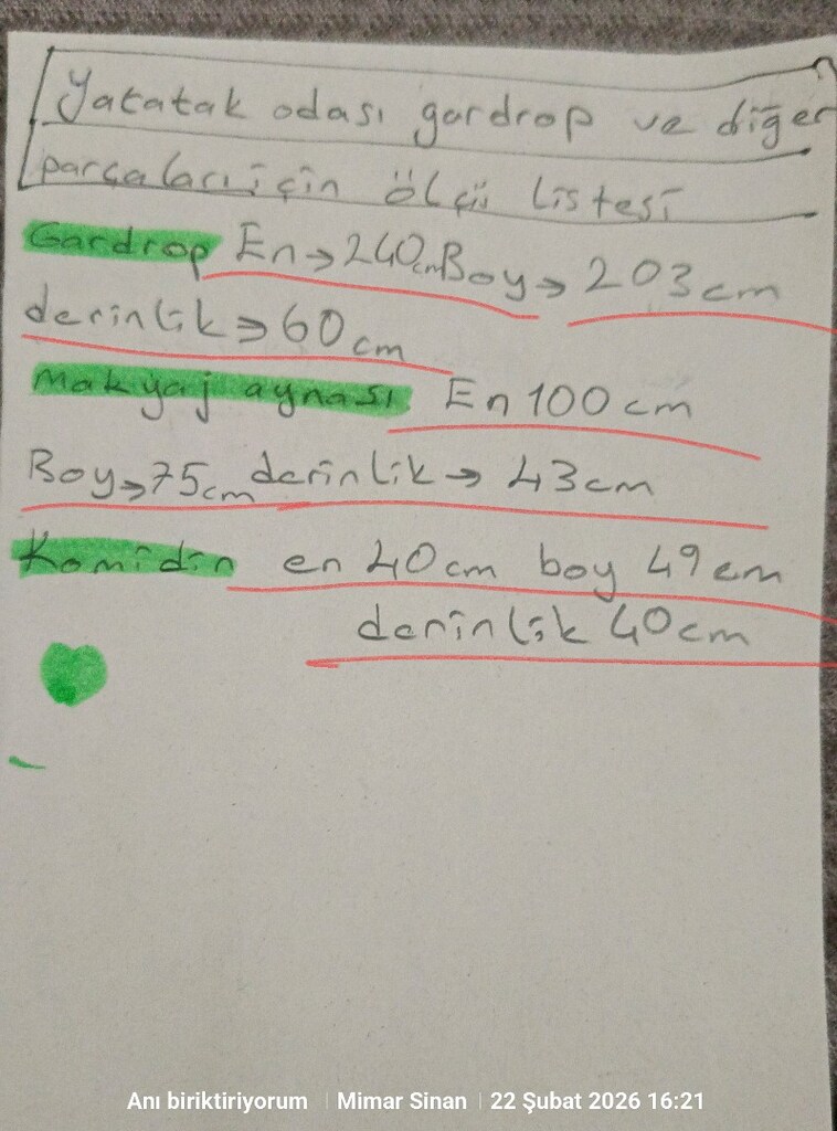 6 kapılı gardrop , aynalı makyaj masası ve komodin - 8