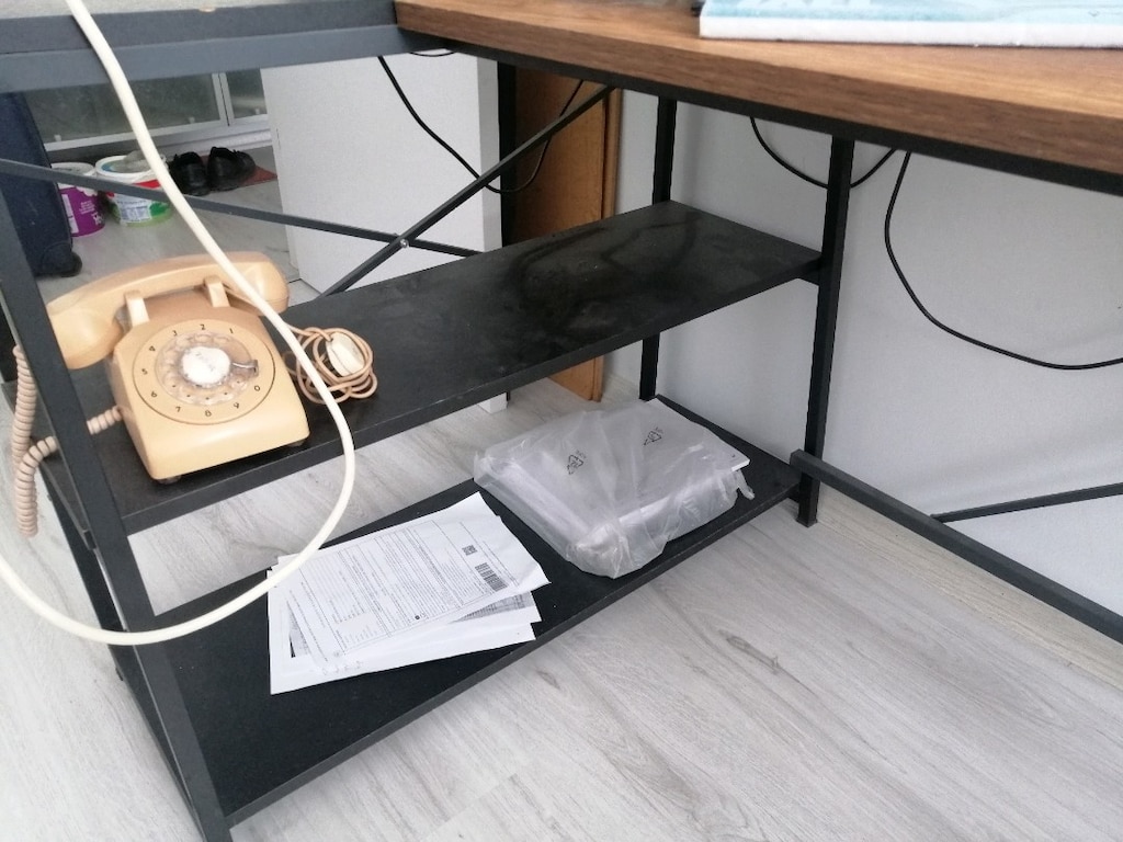 Kitaplıklı L şekli çalışma ofis bilgisayar masası çift yönlü kullanım - 11
