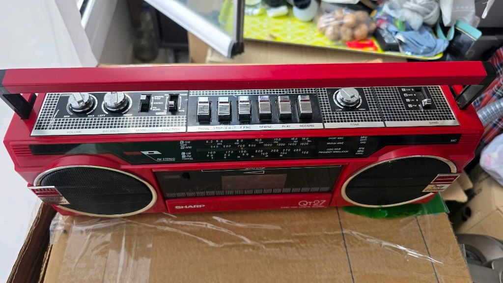 Tamir ister!! Sharp Qt27 vintage Pop-Art radyo kasetçalar - 5