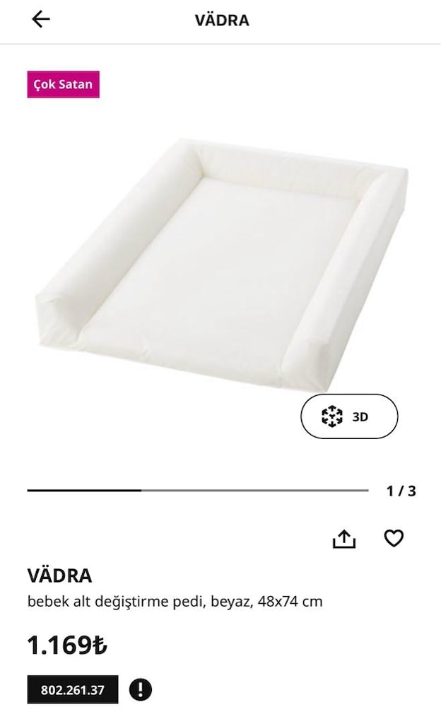ikea gülliver alt değiştirme masası ve minderi - 4