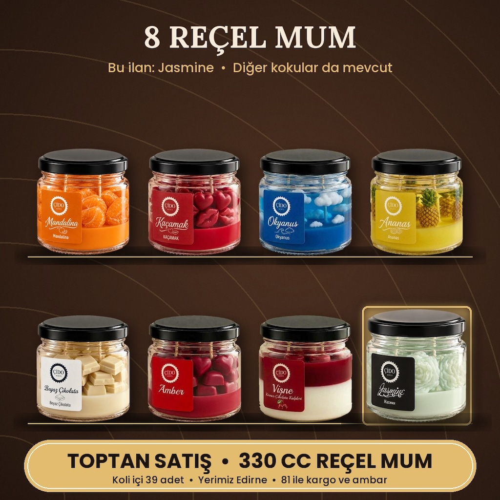 ÇİDO MİRİS REÇEL MUM JASMINE (YASEMİN) TOPTAN - 3