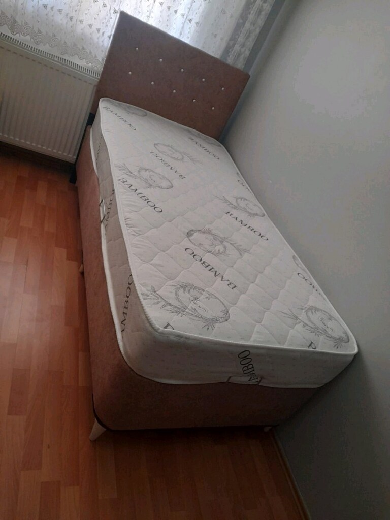 tek kişilik yatak baza başlık 3lü set - 5