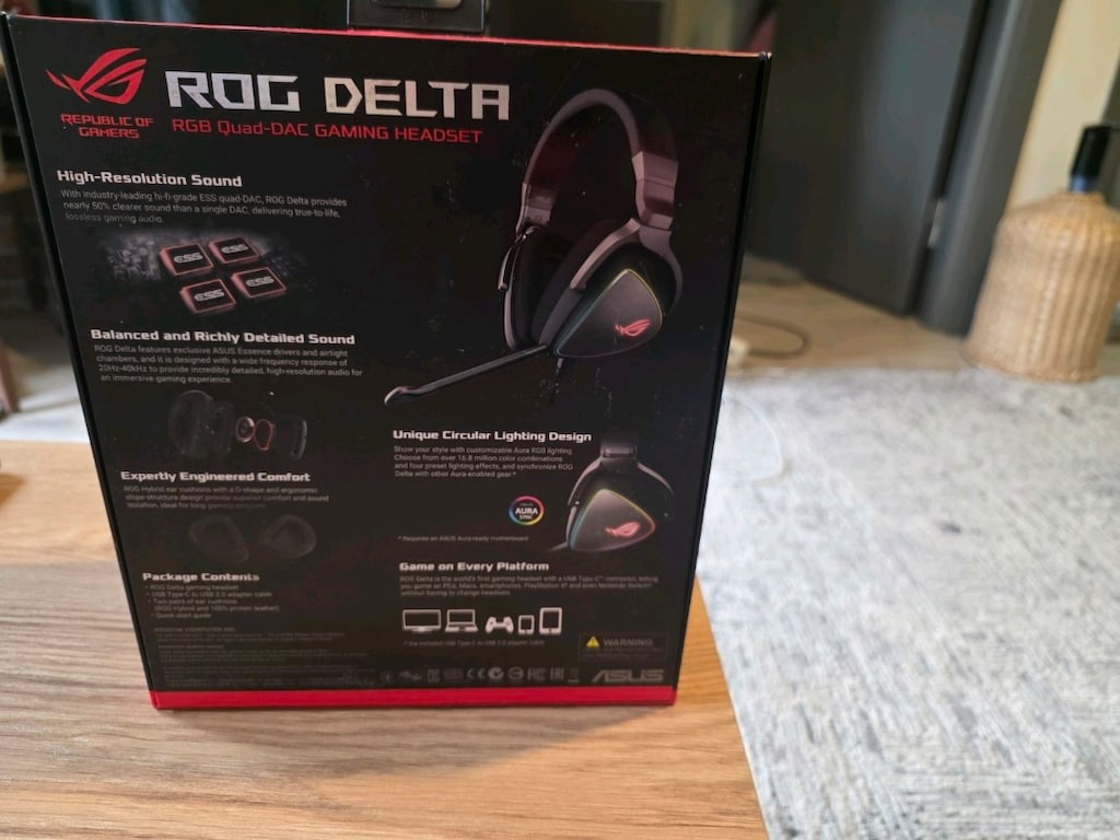 ASUS ROG Delta RGB Gaming Headset Kutulu |Uygun Fiyat - 3
