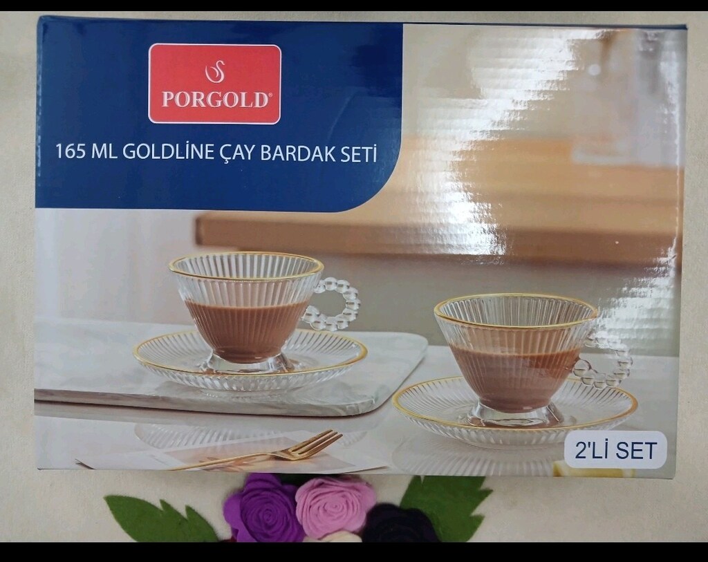 PORGOLD GOLDLİNE 165 ML İKİLİ ÇAY SETİ ŞIK SUNUMLUK KOCAELI GÖLCÜK - 12