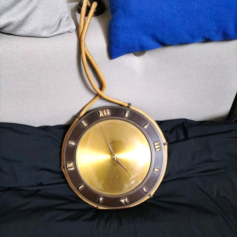 Junghans EXACTA ağır pirinç halatlı duvar saati antika - 8
