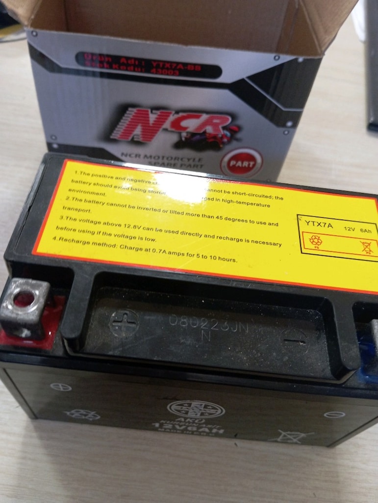 12 volt 6 AMPER YATAY MOTOR AKÜSÜ - 2