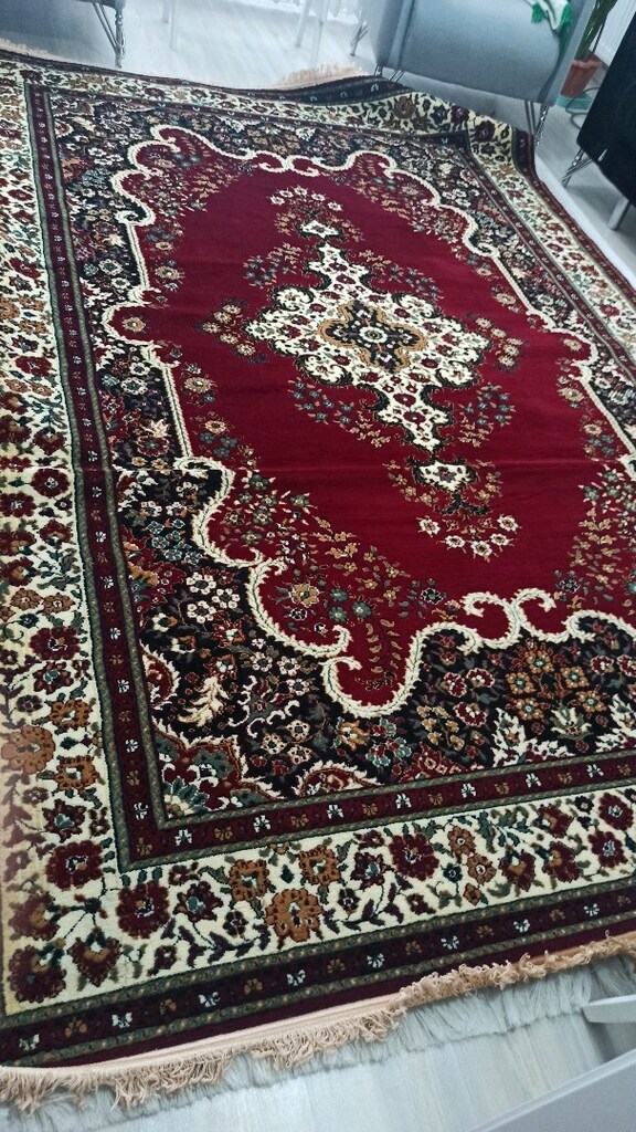 kırmızı halı yün halı orijinal - 3